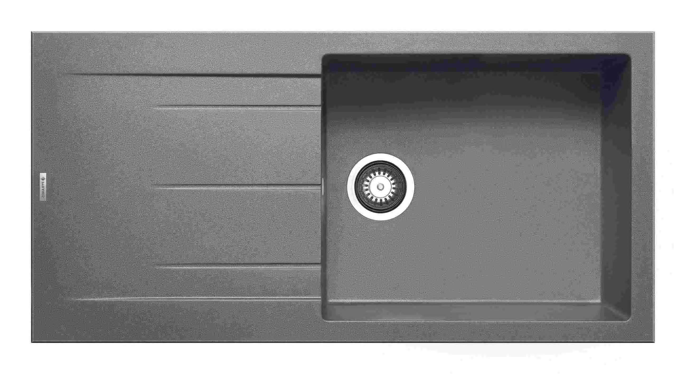grey composite single bowl sink